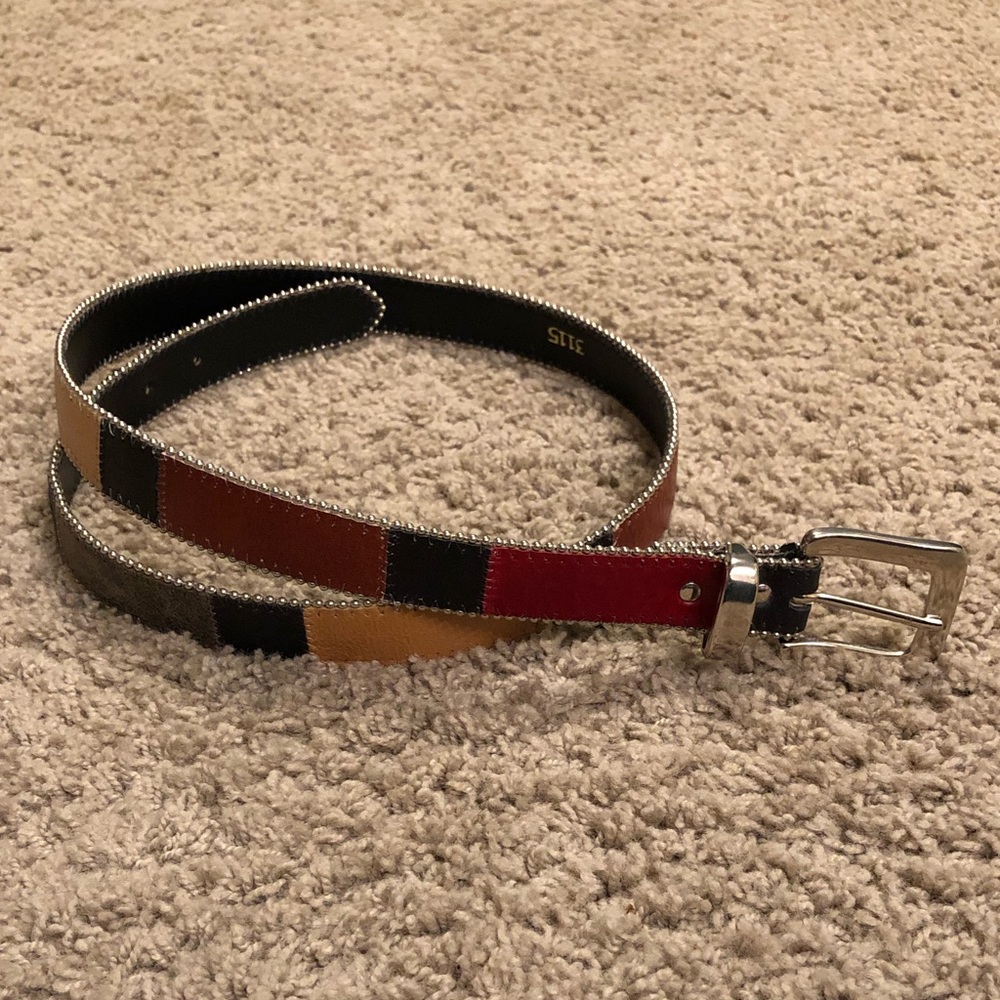 Multicolored Leather Belt